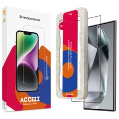 Accezz Protection d'écran en verre trempé avec applicateur Samsung Galaxy S24 Ultra - Transparent