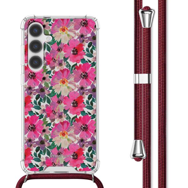 imoshion Coque Design avec cordon Samsung Galaxy S24 - Flower Water