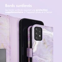 imoshion Étui de télephone portefeuille Design Samsung Galaxy A33 - Purple Marble