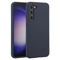Accezz Coque Liquid Silicone Samsung Galaxy S23 Plus - Bleu foncé
