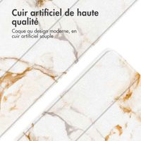 imoshion Coque tablette Design Trifold Samsung Galaxy Tab A11 / A9 8.7 pouces - White Marble