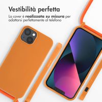 imoshion Coque en silicone avec cordon Apple iPhone 13 - Orange