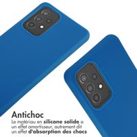 imoshion ﻿Coque en silicone avec cordon Samsung Galaxy A53 - Bleu