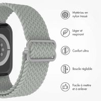 imoshion Bracelet tissé en nylon Apple Watch Series 1 á 9 / SE (38/40/41 mm) | Series 10 / 11 (42 mm) - Gris