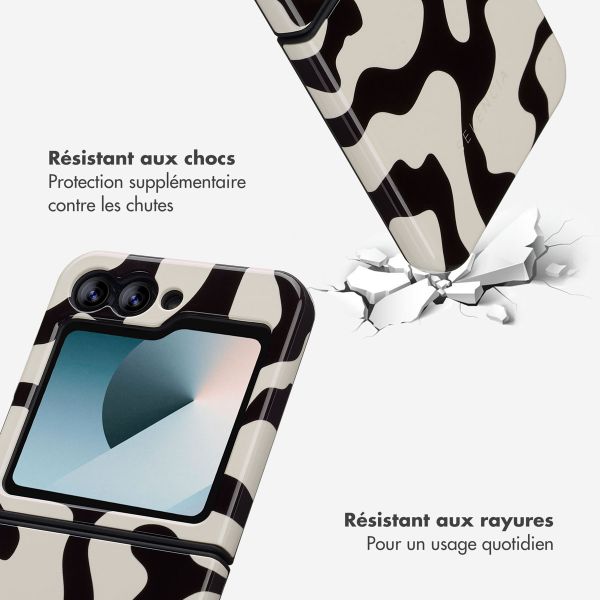 Selencia Coque arrière Vivid Samsung Galaxy Z Flip 6 / Flip 7 FE - Art Wave Black