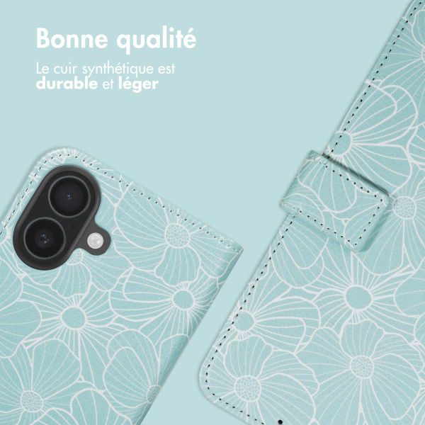 imoshion Étui de télephone portefeuille Design Apple iPhone 16 - Botanica