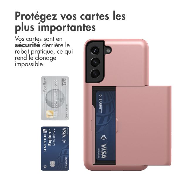 imoshion Coque arrière avec porte-cartes Samsung Galaxy S21 - Rose Doré