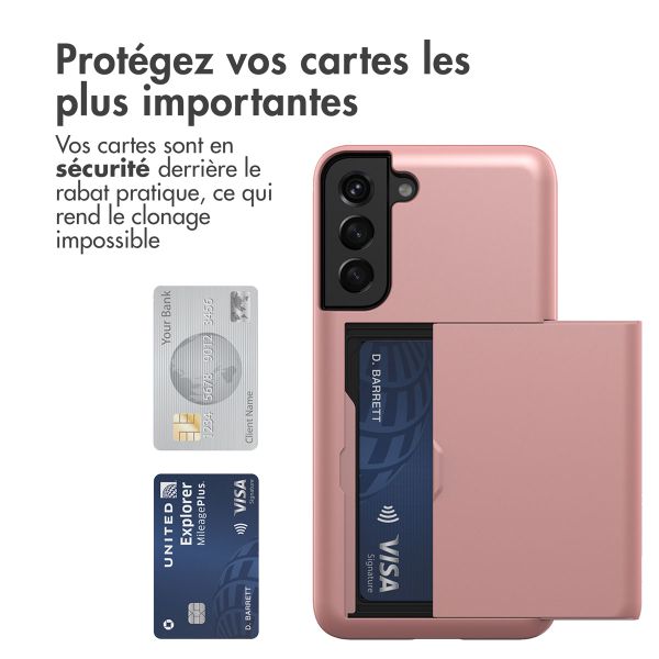 imoshion Coque arrière avec porte-cartes Samsung Galaxy S21 - Rose Dorée