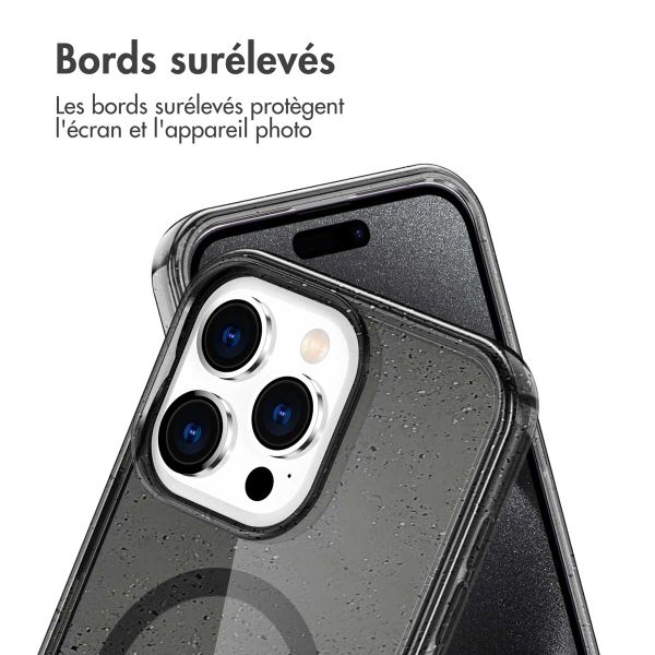 imoshion Coque Pailletée avec MagSafe Apple iPhone 15 Pro - Glitter Noir