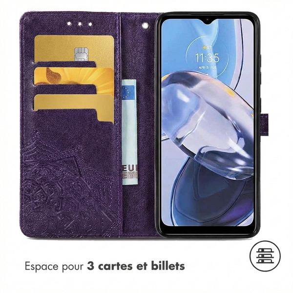 imoshion Etui de télephone Mandala Motorola Moto E22 - Violet
