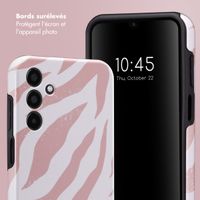 Selencia Coque arrière Vivid Samsung Galaxy A15 (5G/4G) - Colorful Zebra Old Pink