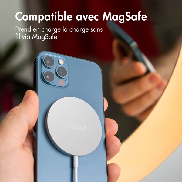 Accezz Wireless Charger USB-C - Chargeur MagSafe sans fil - 1 mètre - Blanc