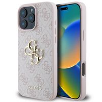 Guess Coque 4G Metal Logo Backcover Apple iPhone 16 Pro Max - Rose
