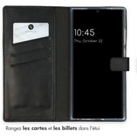 Selencia Étui portefeuille en cuir véritable Samsung Galaxy S24 Ultra - Noir