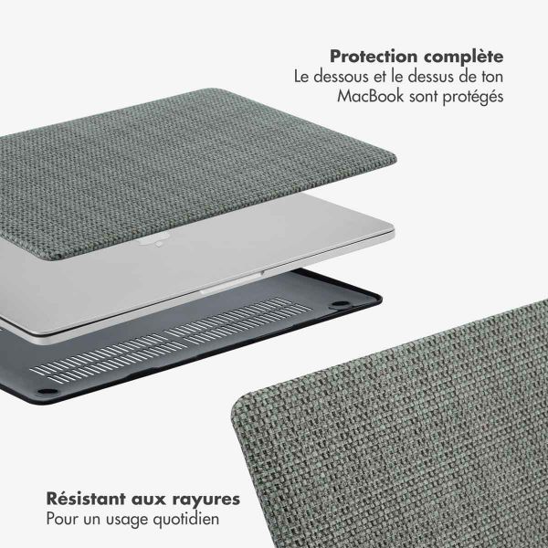 Selencia Coque tissée MacBook Air 15 pouces (2023) / Air 15 pouces (2024) M3 chip - A2941 / A3114 - Gris