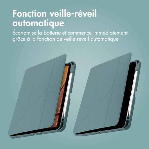imoshion Coque tablette Origami Apple iPad 9 (2021) 10.2 pouces / iPad 8 (2020) 10.2 pouces / iPad 7 (2019) 10.2 pouces - Vert foncé