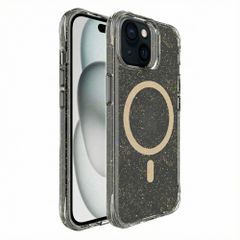 imoshion Coque arrière transparente Pailletée avec MagSafe Apple iPhone 15 - Doré