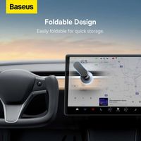Baseus Support de téléphone magnétique T-Space Series pour voiture – Tableau de bord et console centrale – MagSafe – Frost Silver