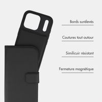 imoshion Étui portefeuille luxe 2-en-1 amovible Apple iPhone 17 Pro - Noir