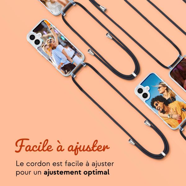 Concevez votre Coque MagSafe avec cordon amovible Apple iPhone 16 - Transparent