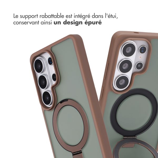Accezz Coque Ring Stand avec MagSafe Samsung Galaxy S26 Ultra - Marron