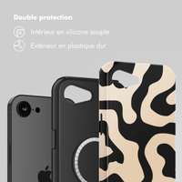 Selencia Coque arrière Vivid avec MagSafe Apple iPhone 16e - Art Wave Black