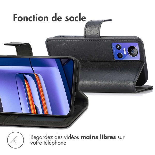 imoshion Étui de téléphone portefeuille Luxe Realme GT Neo 3 - Noir