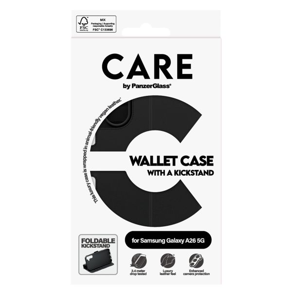 CARE by PanzerGlass Feature Wallet Case w. Kickstand avec MagSafe Samsung Galaxy A26 - Zwart