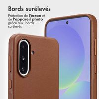 Accezz Étui de télephone portefeuille en cuir 2-en-1 avec MagSafe Samsung Galaxy A36 / A56 - Marron café