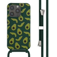 imoshion Coque design en silicone avec cordon Apple iPhone 14 Pro - Avocado Green