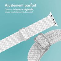 imoshion Bracelet tissé en nylon Apple Watch Series 1 á 11 / SE / Ultra (44/45/46/49 mm) - Blanc