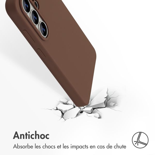 Accezz Coque Liquid Silicone avec MagSafe Samsung Galaxy S26 Ultra - New Tea Brown