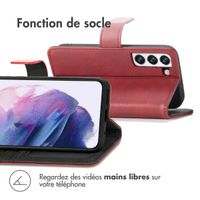 imoshion Étui de téléphone portefeuille Luxe Samsung Galaxy S22 - Rouge