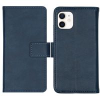 imoshion Étui de télephone portefeuille de luxe Apple iPhone 12 Mini - Bleu foncé