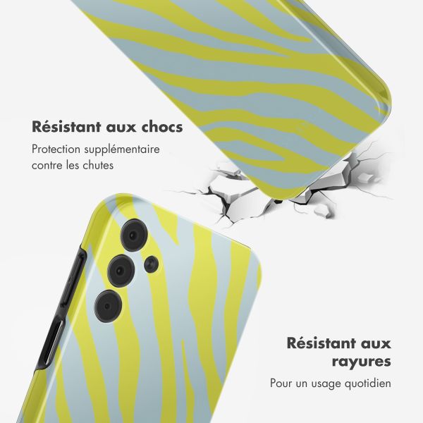 Selencia Coque arrière Vivid Tough Samsung Galaxy A15 (5G/4G) - Zebra Winter Sky Titanium Yellow