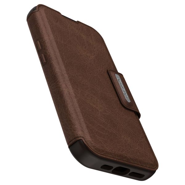 OtterBox Étui de télephone portefeuille Strada MagSafe Apple iPhone 15 Pro - Marron