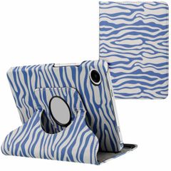 imoshion Coque tablette Design rotatif à 360° Samsung Galaxy Tab A9 Plus - White Blue Stripes
