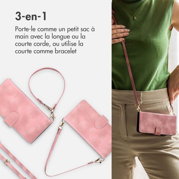 imoshion Etui de télephone portefeuille avec cordon Samsung Galaxy S25 FE - Rose