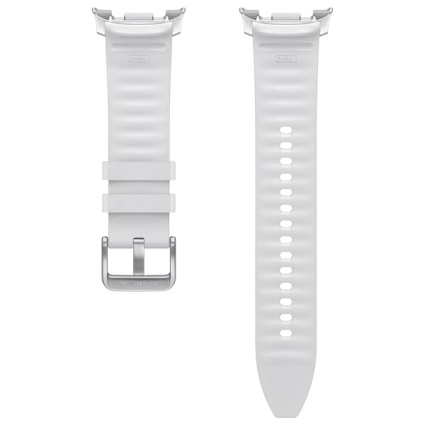 Samsung Bracelet Original Hybrid en cuir vegan Samsung Galaxy Watch 8 (40/44mm) / Classic (46mm) - White