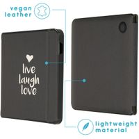 imoshion ﻿Design Slim Hard Sleepcover avec support Kobo Libra H2O - Live Laugh Love