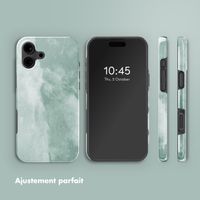 Selencia Coque arrière Vivid avec MagSafe Apple iPhone 16 - Marble Grayed Jade