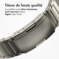 Accezz Bracelet en acier Titane mat  - Connexion Garmin 26 mm - Titanium