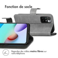 imoshion Étui de téléphone portefeuille Luxe Xiaomi Redmi 10 - Gris