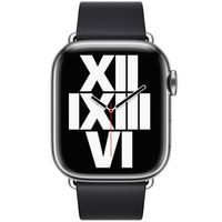 Apple Leather Band Modern Buckle Apple Watch Series 1 á 9 / SE (38/40/41 mm) | Series 10 (42 mm) - Taille M - Midnight