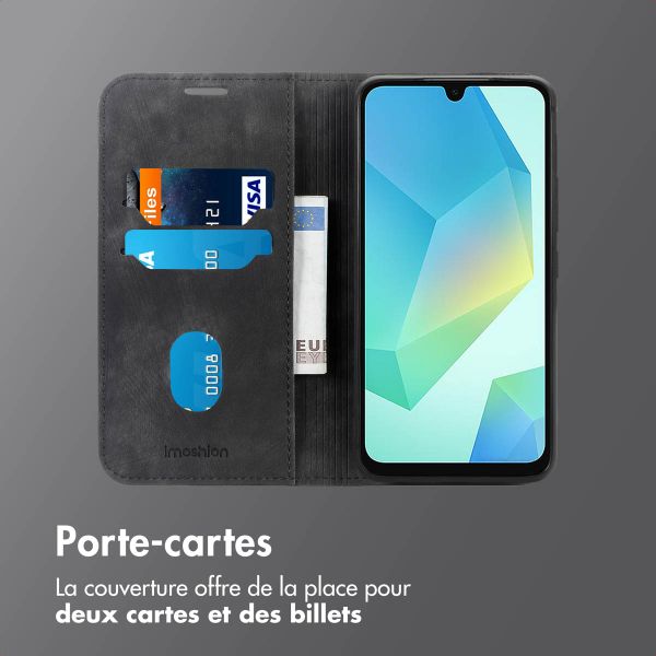 imoshion Étui de téléphone portefeuille Slim Samsung Galaxy A16 - Noir