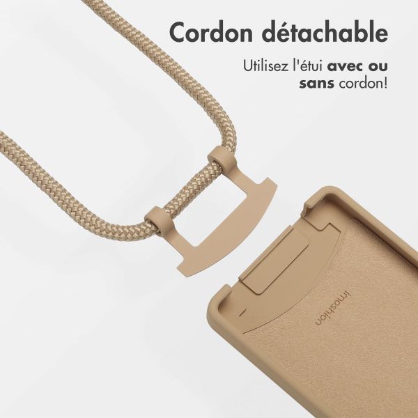 imoshion Coque arrière Color avec cordon amovible et MagSafe Samsung Galaxy S25 Ultra - Beige