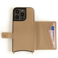 Dutchies Coque MagSafe avec porte-cartes iPhone 15 - Cordon de téléphone non inclus - Beige