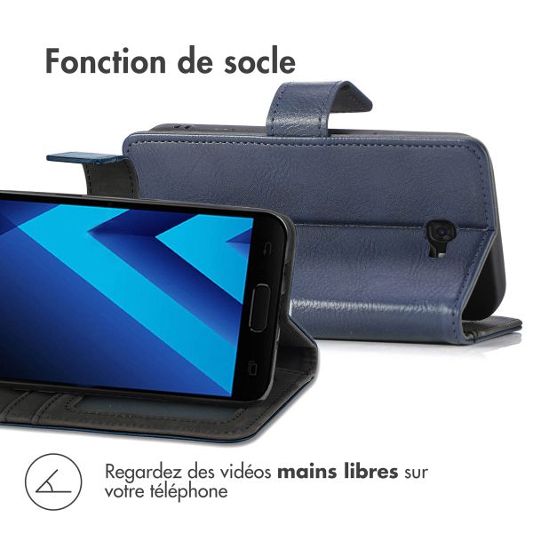 imoshion Étui de téléphone portefeuille Luxe Samsung Galaxy A5 (2017) - Bleu foncé