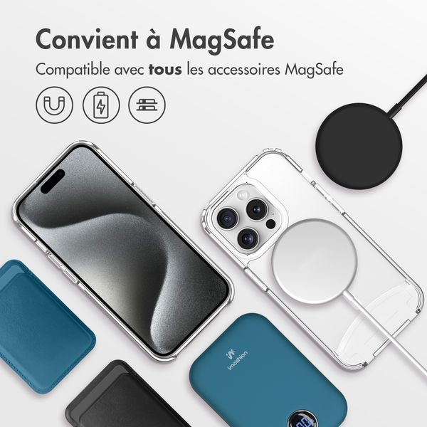 imoshion Coque MagSafe avec cordon amovible iPhone 15 Pro - Transparent