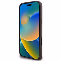 Guess Coque 4G Metal Logo Backcover Apple iPhone 16 Pro Max - Marron